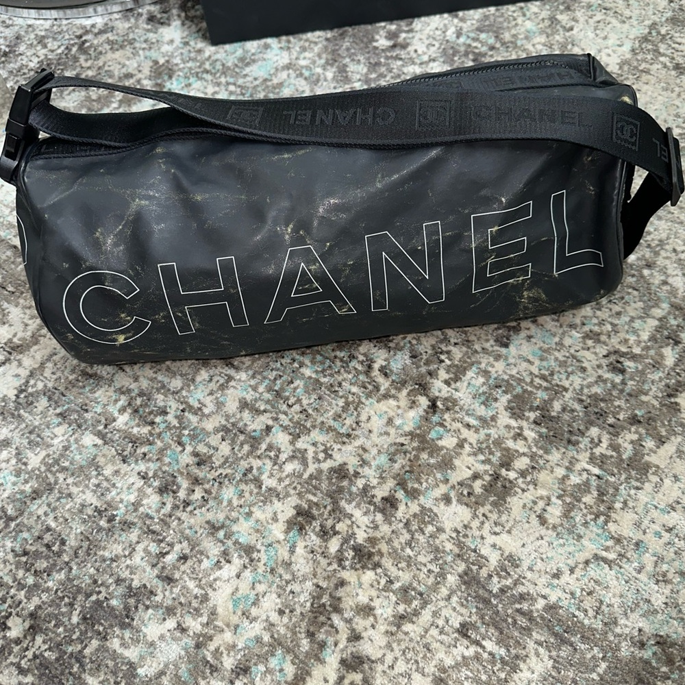 Vintage CHANEL Sport Duffle Bag in Black